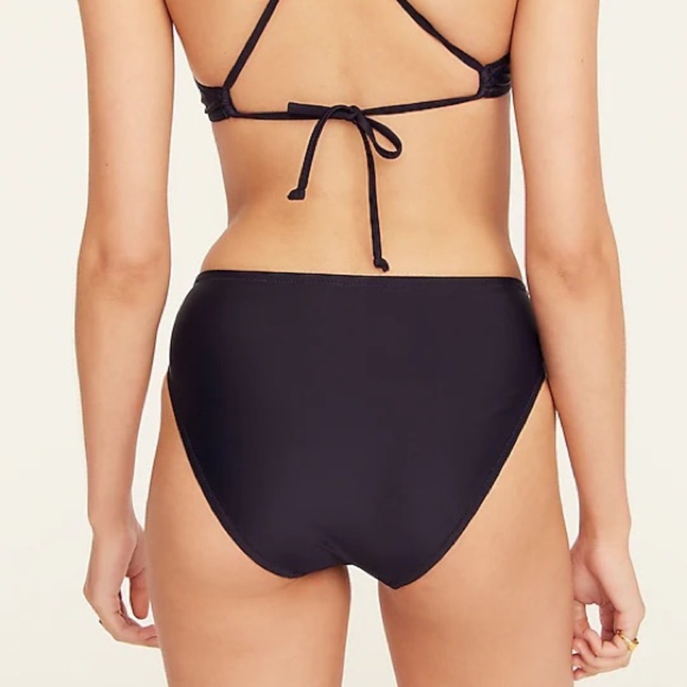 Black full coverage J crew bikini bottom size Large